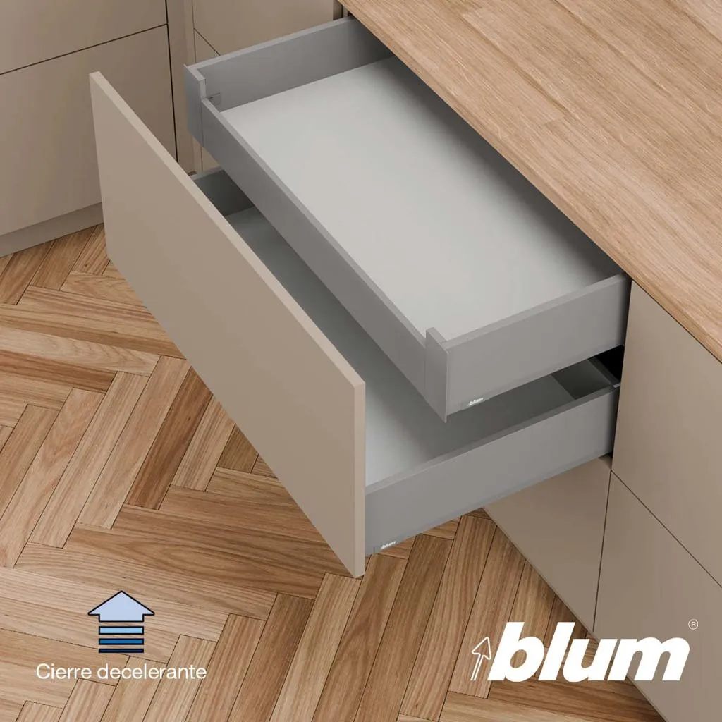 Blum MERIVOBOX – Perfil metálico K para cajón interior h=121 mm.