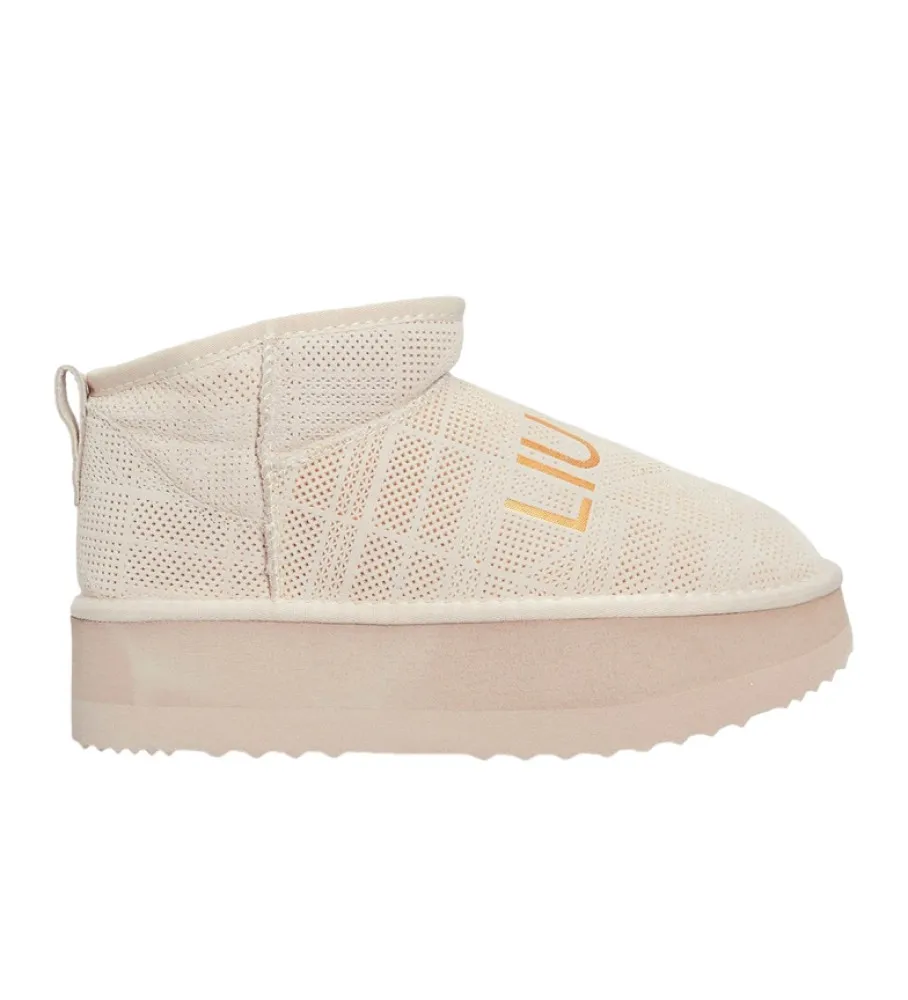 Botines de Piel Jane 01 beige -Altura plataforma 5cm-