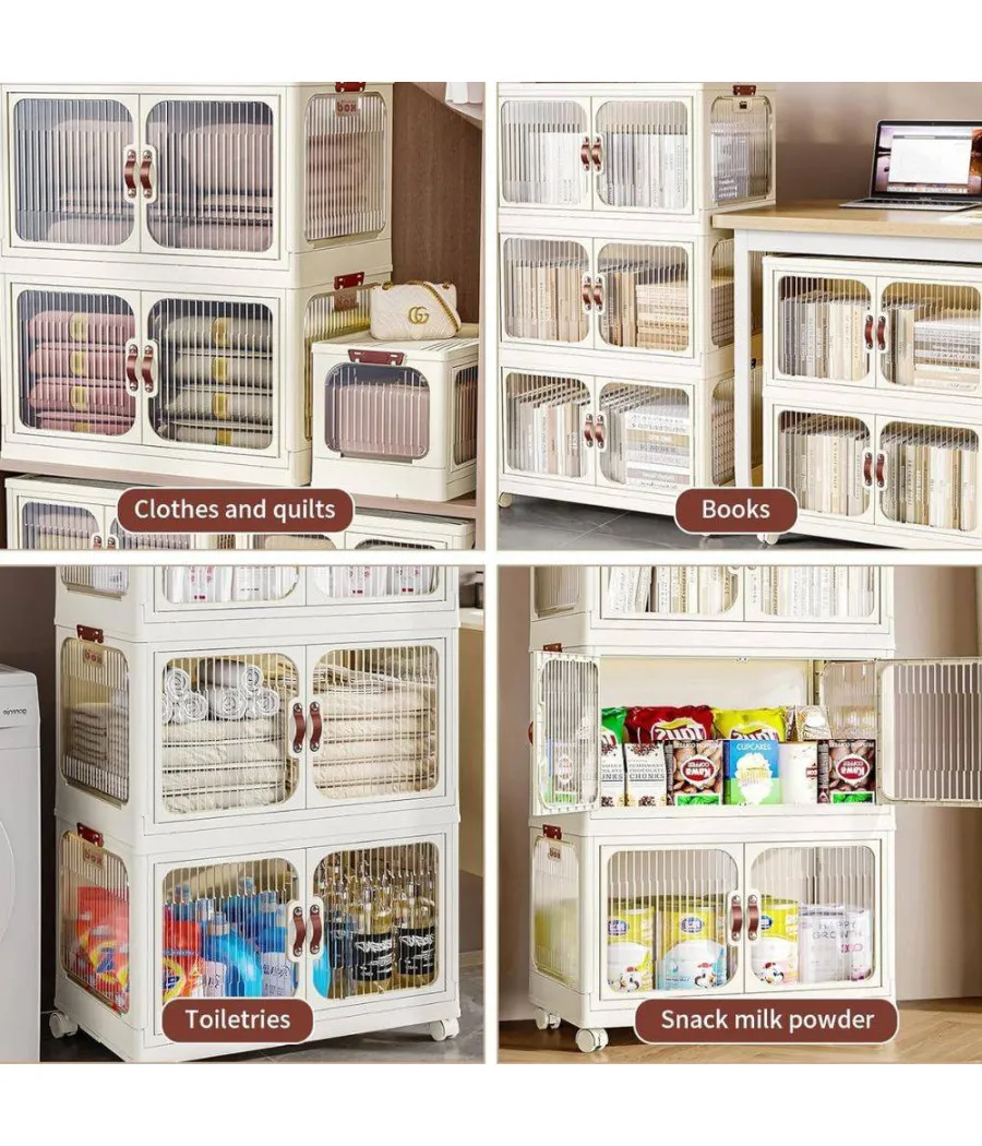CAJA DE ALMACENAMIENTO DE CUATRO CAPAS PARA AHORRAR ESPACIO EN EL HOGAR