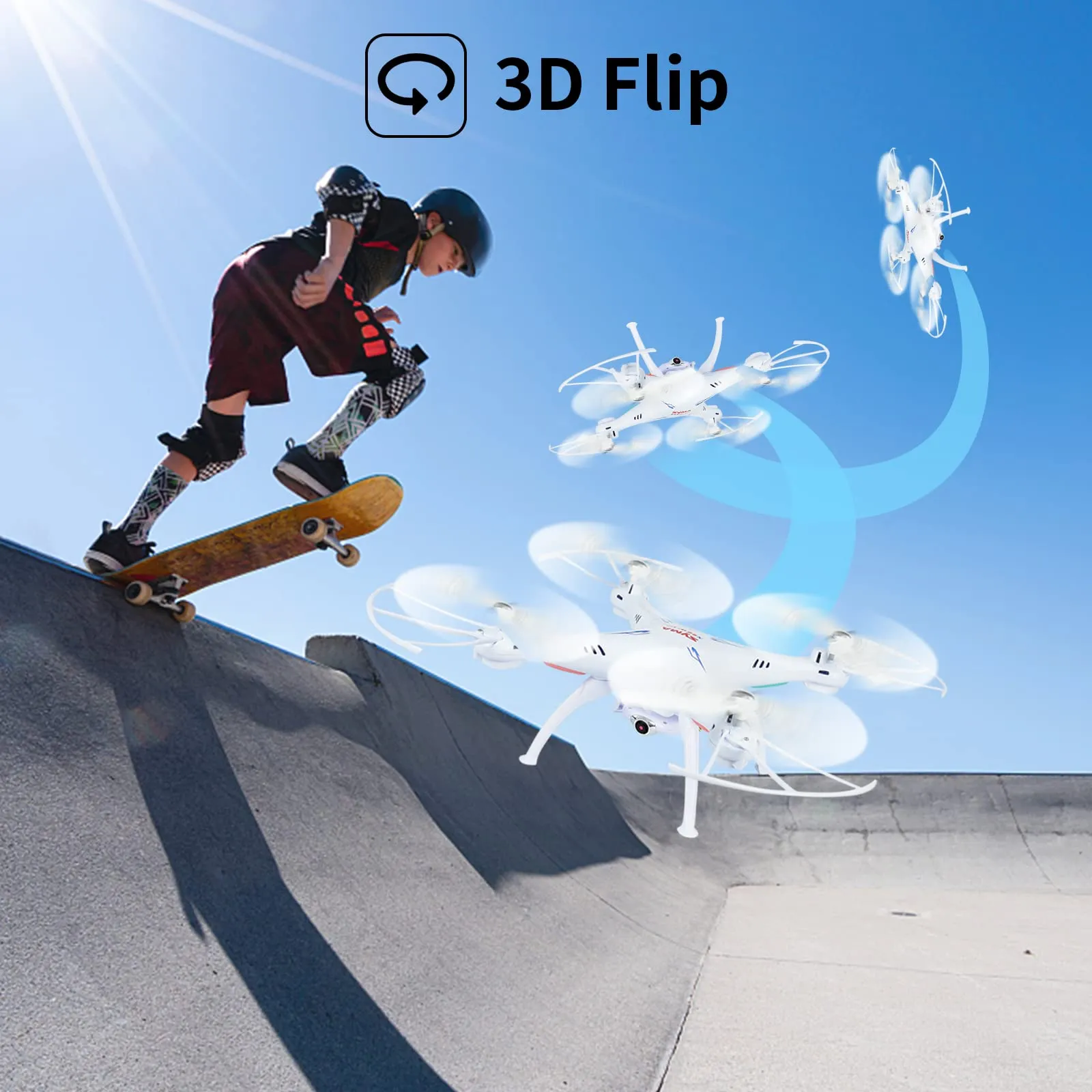 Cheerwing Syma X5SW-V3 FPV Drone con cámara 720P para adultos y niños, inicio con una tecla, retención de altitud, vuelo persona
