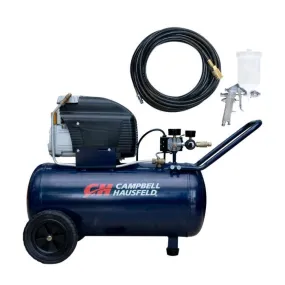 compresor de aire de 2hp tanque de 50 litros 3.2cfm incluye pistola y manguera campbel hausfeld