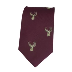 Corbata Oxford Blue Ciervo seda Wine