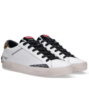 Crime - DISTRESSED 21000 WHITE/NERO/MACULATO - Sneakers woman