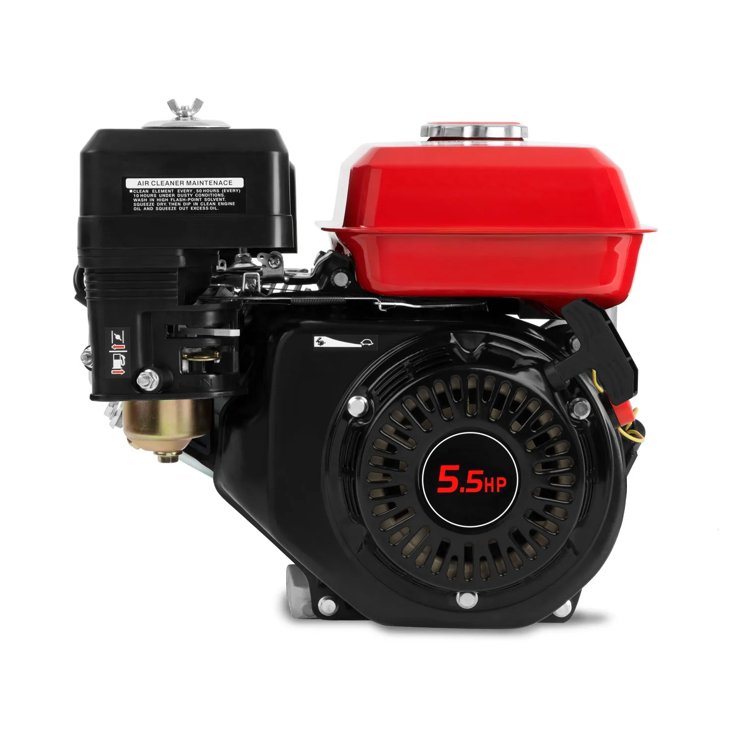 EBERTH Motor de gasolina de 5,5 CV y 1 cilindro de 4 tiempos