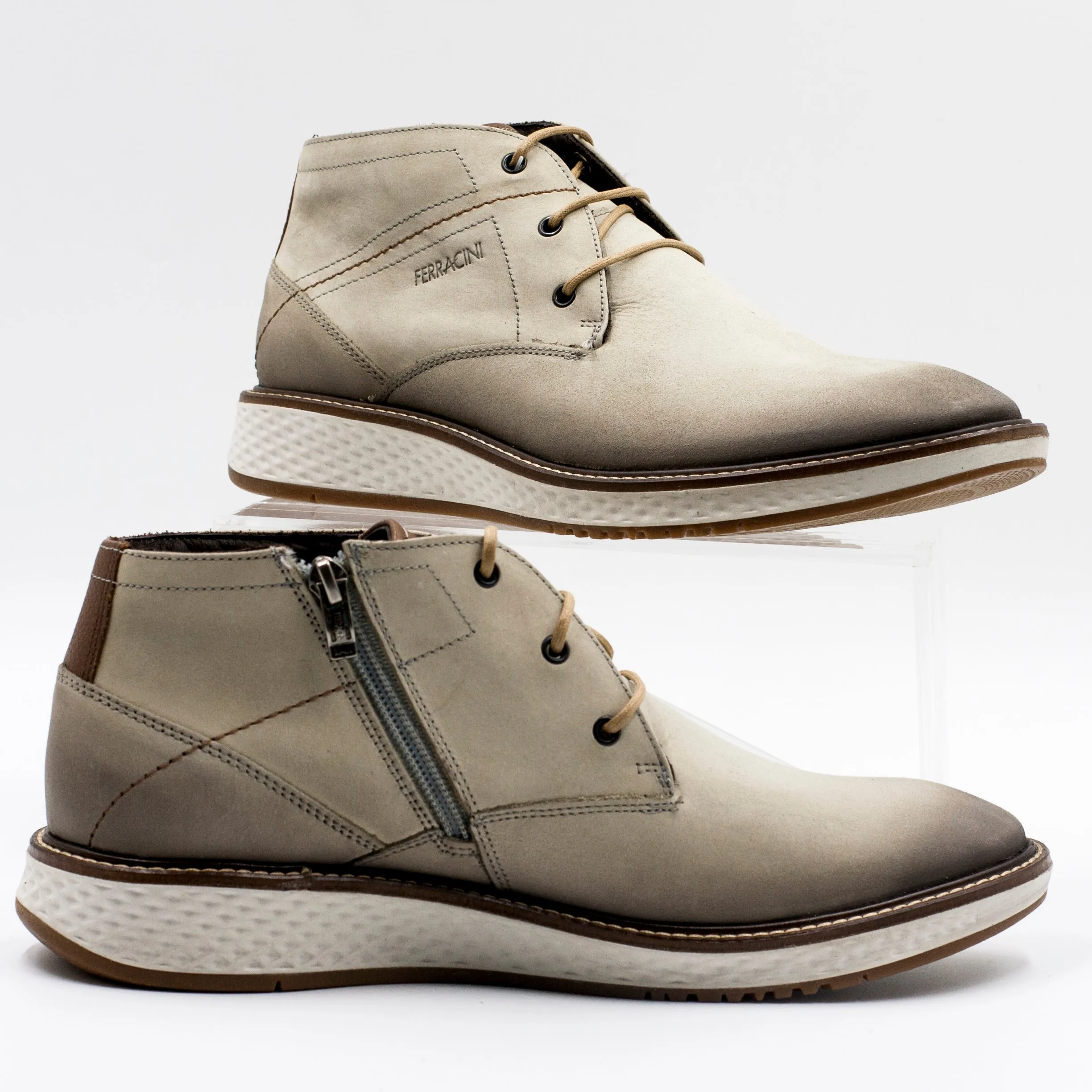Ferracini Zapato hombre con cordon color blanco