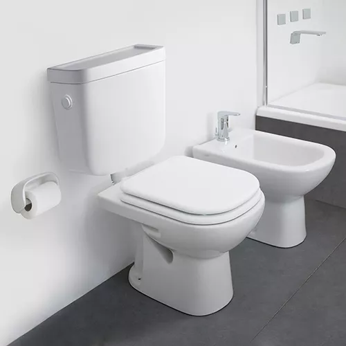 Inodoro Largo Ferrum Bari Porcelana Sanitaria Blanco - Baño