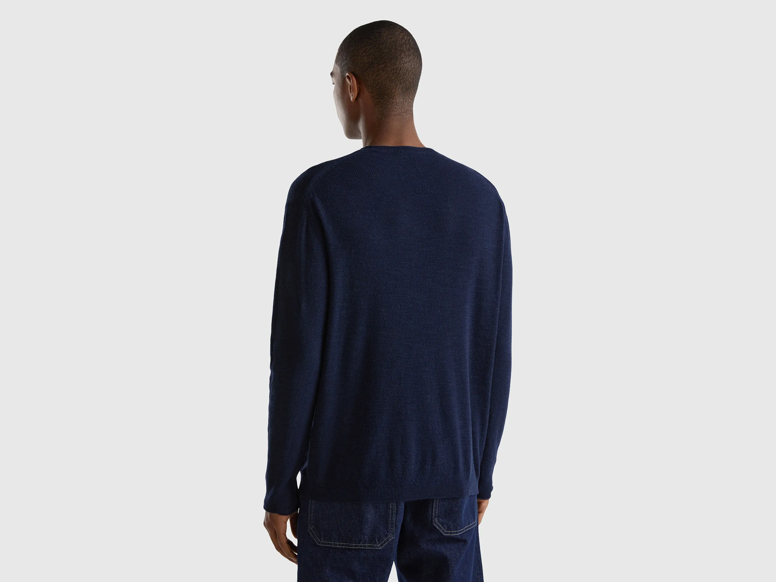 Jersey regular fit en mezcla de lino