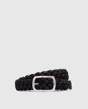 Orciani Blue double-sided woven leather belt