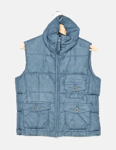 River Woods Chaleco azul acolchado