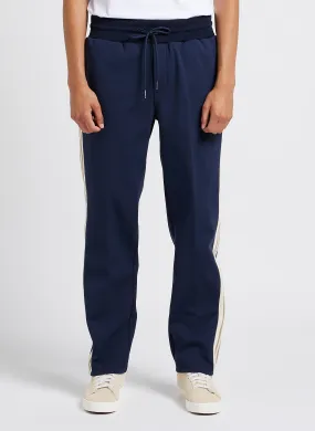 STERLING - Pantalón recto de jogging con rayas gruesas en el lateral en azul