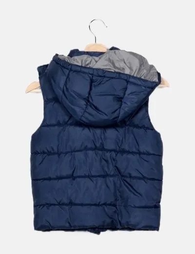 Zara Chaleco azul marino acolchado