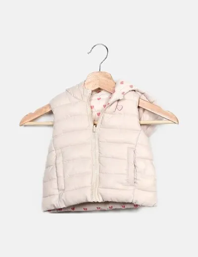 Zara Chaleco beige reversible